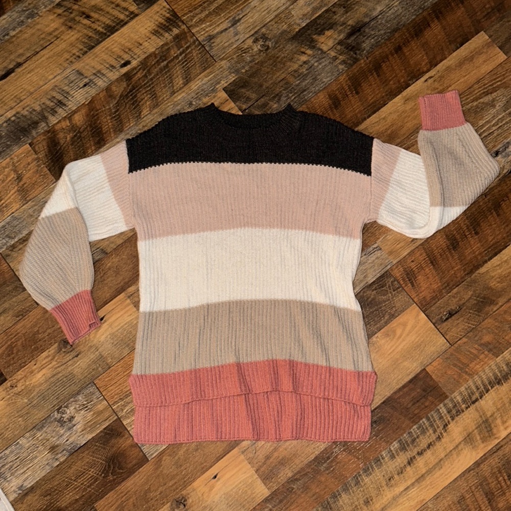 pink lily multicolored sweater
